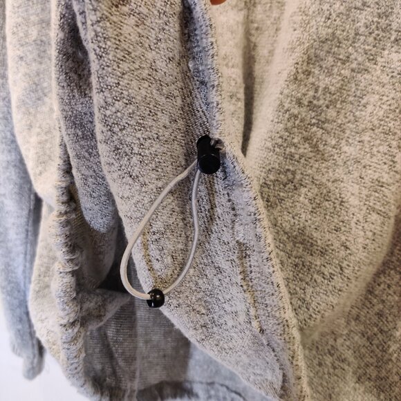 Another Story Mock Neck Soft Gray Sweater Adjustable Waist Drawstring | Small - Picture 3 of 6